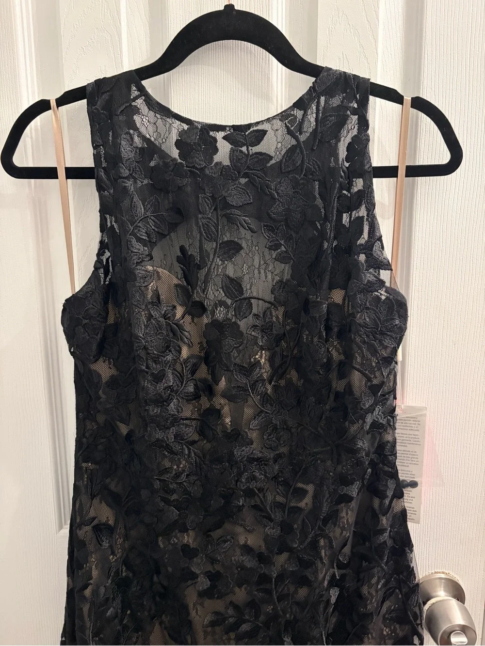 Rosa Clará Black Floral Lace Gown - Sleeveless Halter Neck Formal Dress Size 12 - Picture 2 of 16